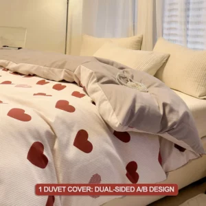100% Cotton Duvet Cover 1Piece (No Pillowcase), Breathable Sanded Finish - Warm in Winter, Soft Quilt Cover with Zipper - Image 6