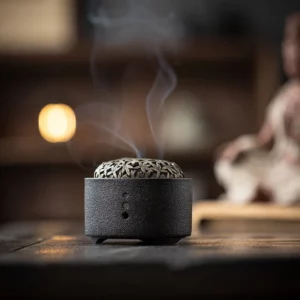 Creative ceramic incense pedestal - Home indoor deodorizing incense burner - Aromatherapy yoga atmosphere plate incense burner - Image 4