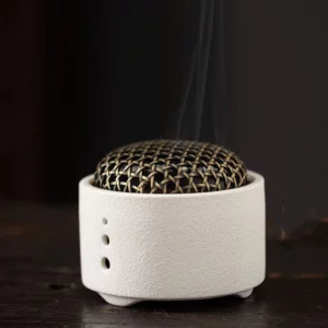 Creative ceramic incense pedestal - Home indoor deodorizing incense burner - Aromatherapy yoga atmosphere plate incense burner - Image 5