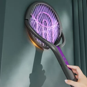 Rotating Head Bug Zapper Racket Rechargeable Electric Fly Swatter Fly Killer and Mosquito Trap Lamp for Indoor and Outdoor - Image 5