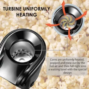 Automatic Electric Popcorn Maker 1PC Hot Air Circulation Mini Home Healthy Oil-free Children Homemade Snacks Corn Machine - Image 5
