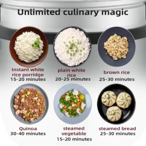 Sonifer Electric Rice Cooker, 3L 500W, One-Button Cooking, Steaming & Boiling, Glass Lid, Compact Design - Image 6