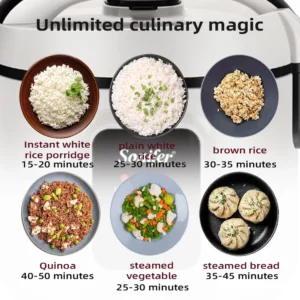 Sonifer Rice Cooker, 4L 700W, Spherical Inner Pot, One-Key Control, Auto Keep Warm, Easy Clean Design - Image 3