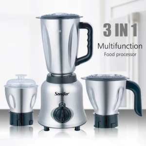 3 in 1 Blender&Meat Grinder&Juicer&Grinding Stainless Steel Kitchen Mixer Fruit Food Processor Ice Smoothies BPA Free Sonifer - Image 4