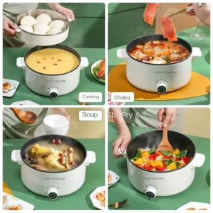Electric Cooker Small Electric Pot Multifunctional Hot Pot Household Fryer Electric Steamer 3l Steam - Image 2