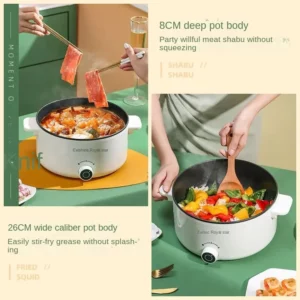 Electric Cooker Small Electric Pot Multifunctional Hot Pot Household Fryer Electric Steamer 3l Steam - Image 3
