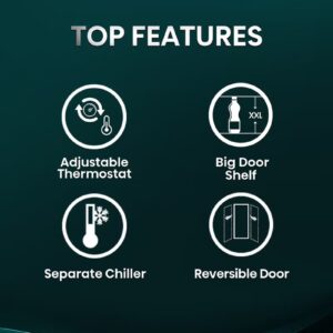 Gross 122L/Net 93L Single Door Refrigerator Fridge RR122D4ASU, Adjustable Thermostat, Big Door Shelf, Separate Chiller, Reversible Door, Low Noise, Child Lock RR122D4ASU - Image 4