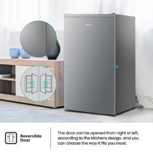 Gross 122L/Net 93L Single Door Refrigerator Fridge RR122D4ASU, Adjustable Thermostat, Big Door Shelf, Separate Chiller, Reversible Door, Low Noise, Child Lock RR122D4ASU - Image 6