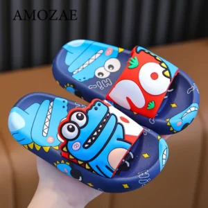 Children's Slippers Kids Summer Girls Cartoon Dinosaur Non-Slip Soft Soles For Children Indoor Home Boys Toddler Baby Sandals - Image 4