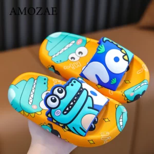 Children's Slippers Kids Summer Girls Cartoon Dinosaur Non-Slip Soft Soles For Children Indoor Home Boys Toddler Baby Sandals - Image 6
