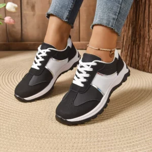 Sneaker for Women Light Leather Casual Shoes Spring/autumn Lace Up Vulcanize Shoes for Women Casual Flats Shoes - Image 1