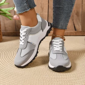 Sneaker for Women Light Leather Casual Shoes Spring/autumn Lace Up Vulcanize Shoes for Women Casual Flats Shoes - Image 2