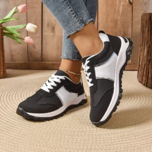 Sneaker for Women Light Leather Casual Shoes Spring/autumn Lace Up Vulcanize Shoes for Women Casual Flats Shoes - Image 3