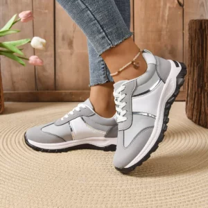 Sneaker for Women Light Leather Casual Shoes Spring/autumn Lace Up Vulcanize Shoes for Women Casual Flats Shoes - Image 4