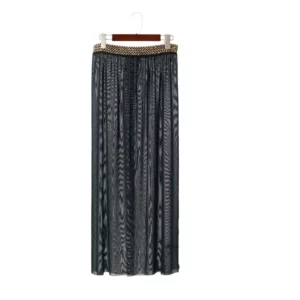 Dress on Beach Sun Protection Vacation Trade New Spot Fattening Plus Size Sexy and Thin Breathable Mesh Split Long Skirt - Image 5