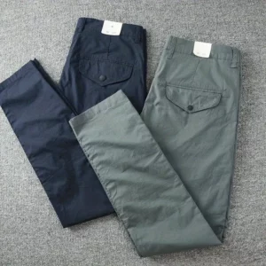 Summer Thin 2025 Men's Slim-fitting Small Feet Micro-elastic Washed Long Simple Small Straight Light Quick-drying Casual Pants - Image 1