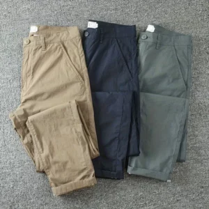 Summer Thin 2025 Men's Slim-fitting Small Feet Micro-elastic Washed Long Simple Small Straight Light Quick-drying Casual Pants - Image 2
