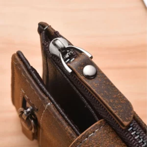 New Men's Wallet Short Zipper Wallet Men's Fashionable Distinctive Thin Multi-Card Slot Large Capacity Business Soft Wallet - Image 3