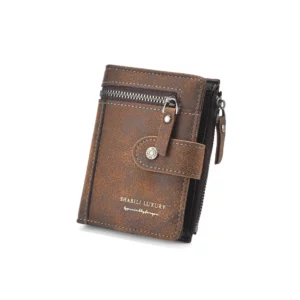 New Men's Wallet Short Zipper Wallet Men's Fashionable Distinctive Thin Multi-Card Slot Large Capacity Business Soft Wallet - Image 5