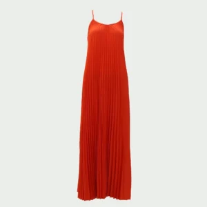 2025 Dresses Summer Elegant Plain Sleeveless Scoop Neck Maxi Vacation Pleated Dresses For Women - Image 5