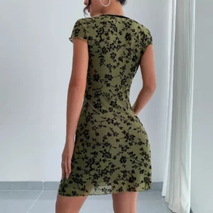 2025 Women Dress Elegant Long Dresses Party Night Dress Summer New Women's Sexy Crushed Flower Embroidery V-Neck A-Line Skirt - Image 2