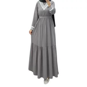 Loose Abayas for Women Femme Musulmane Women Dubai Abaya Kaftan Turkey Islam Muslim Dress Caftan Solid Color with Belt Vestidos - Image 4