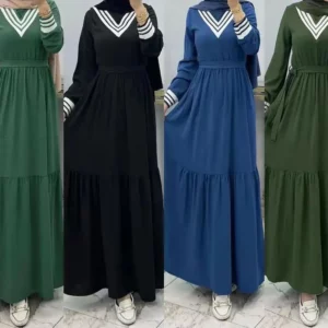 Loose Abayas for Women Femme Musulmane Women Dubai Abaya Kaftan Turkey Islam Muslim Dress Caftan Solid Color with Belt Vestidos - Image 7