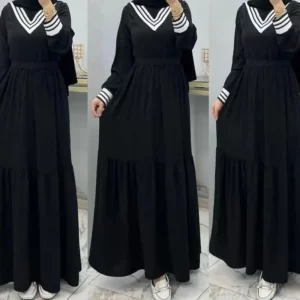 Loose Abayas for Women Femme Musulmane Women Dubai Abaya Kaftan Turkey Islam Muslim Dress Caftan Solid Color with Belt Vestidos - Image 6