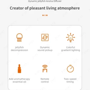 Dynamic Rainbow Jellyfish Essential Oil Fragrance Machine 250ml Essential Oil Diffuser Ultrasonic Porous Atomization Humidifier - Image 6