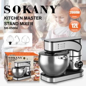 Electric Kitchen Blender Stainless Steel Bowls, Dough Hooks, Whisks, and Blenders Food Blenders for Baking, Cakes, and Cook - Image 6
