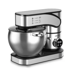 Electric Kitchen Blender Stainless Steel Bowls, Dough Hooks, Whisks, and Blenders Food Blenders for Baking, Cakes, and Cook - Image 5