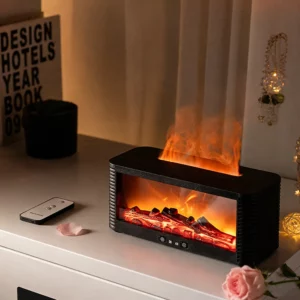 1PC Simulated Flame Fireplace Aroma Diffuser - 7-Color Simulated Flame, 2 Timer Settings, Quiet , USB Air Humidifier for Home - Image 5