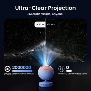 POCOCO Galaxy Projector Galaxy Light Projector Star Projector Night Light Lamp with High-Definition Soft Light for Children's - Image 2