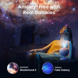 POCOCO Galaxy Projector Galaxy Light Projector Star Projector Night Light Lamp with High-Definition Soft Light for Children's - Image 3
