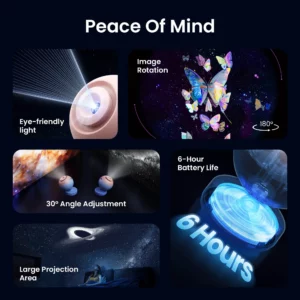 POCOCO Galaxy Projector Galaxy Light Projector Star Projector Night Light Lamp with High-Definition Soft Light for Children's - Image 6
