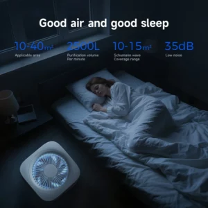 Model 755 Schumann Wave Air Purifier Sleep Aid/UV Sterilizer/Negative Ion/360° Intake/HEPA Filter/Quiet 35dB/ EU/US Plug - Image 4
