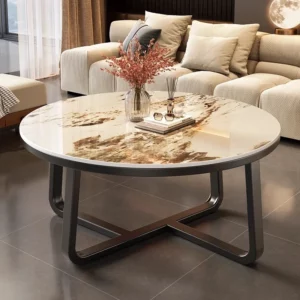 Rock board coffee table Minimally modern small-sized light luxury tea table combination apartment - Image 1