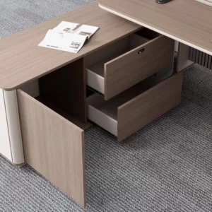 Premium sense light luxury office boss table simple modern chairperson large class desk president table manager table and chair - Image 3