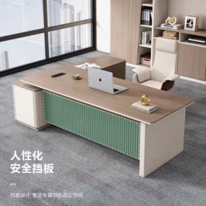 Premium sense light luxury office boss table simple modern chairperson large class desk president table manager table and chair - Image 4