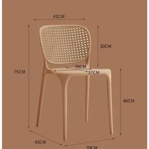 Plastic Chairs Nordic Household Stackable Dining Chairs Outdoor Leisure Backrest Armrests Desks Garden Furniture Outdoor - Image 6