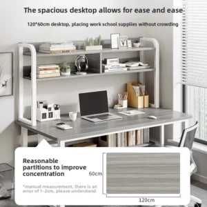 Desk Bookshelf Integrated Desktop Computer Desk Modern Simple Home Student Study Table Junior High School Student Writing Table - Image 3