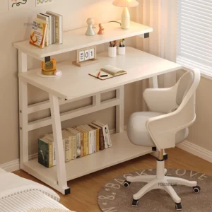 Nordic Computer Desks Household Single Double-layer Small Computer Desk Simple Small Apartment Bedroom Student Mini Reading Desk - Image 2