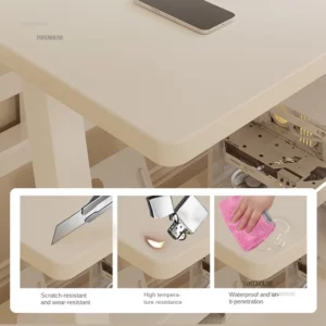 Nordic Computer Desks Household Single Double-layer Small Computer Desk Simple Small Apartment Bedroom Student Mini Reading Desk - Image 4