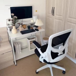 Nordic Computer Desks Household Single Double-layer Small Computer Desk Simple Small Apartment Bedroom Student Mini Reading Desk - Image 5