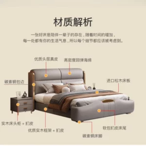 luxury full marriage bedrooms dorm room essential double bed complete bedroom furniture queen beds on offer marriage bed 180x200 - Image 5