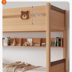 Boy Bunk Bed With Stairs Storage Furniture Double-Decker Solid Wood Children's Bed - Image 6