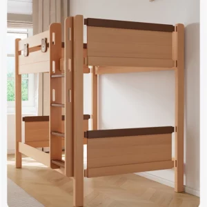Boy Bunk Bed With Stairs Storage Furniture Double-Decker Solid Wood Children's Bed - Image 5