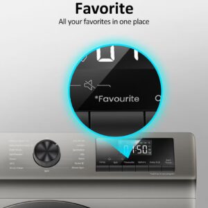 Hisense Front Loading Washing Machine WFSQ8012VMT, 1200RPM, SteamWash, Durable Inverter, Quick Wash, Self-Diagnosticfault Finding, Drum Clean, Delay End, Favorite Function 8 kg WFSQ8012VMT Grey - Image 2