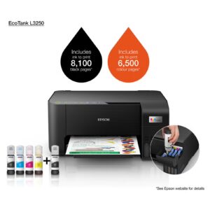 EPSON Ecotank L3250 Home Ink Tank 3-In-1 Colour Printer With Wifi And Smartpanel App Connectivity Black - Image 5