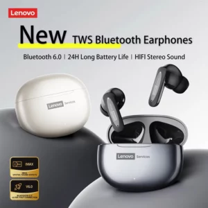 Lenovo Upgraded LE202 In ear True Wireless Bluetooth Earphones with Microphones Stereo Noise Reduction Bass HIFI Touch Earphones - Image 4